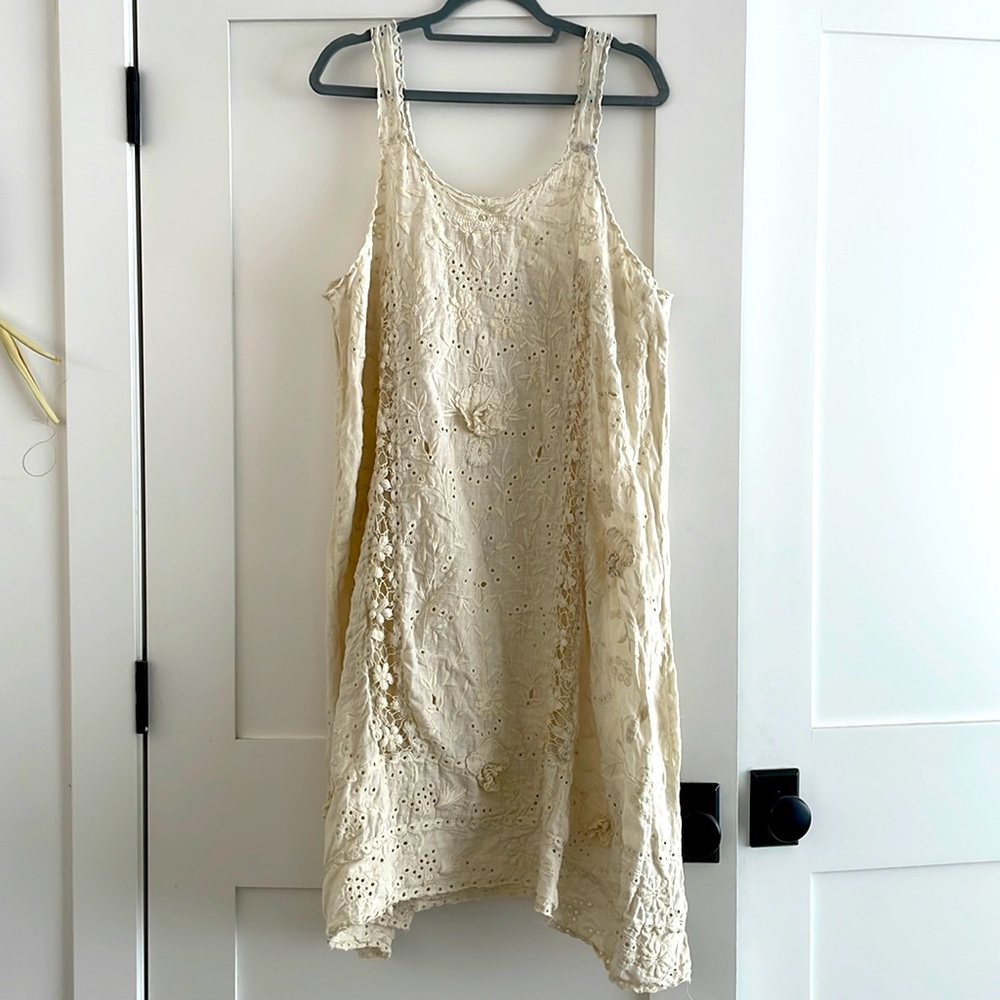 EUC Magnolia Pearl Linen Tank Dress! One Size.